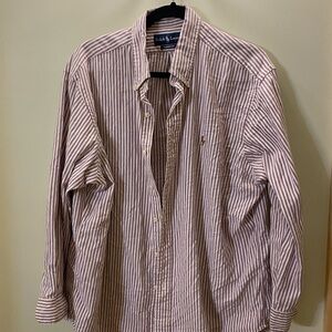 Purple and white Polo Ralph Lauren button up size large